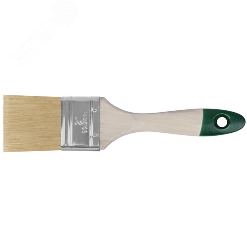 Изображение товара Кисть флейцевая ''Хард'', натуральная светлая щетина, деревянная ручка 2'' (50 мм) (шт)