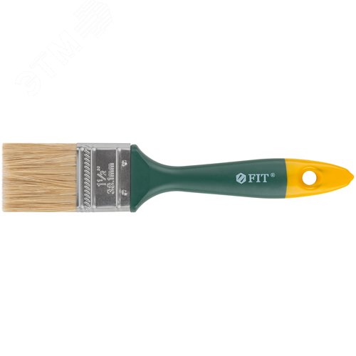 Изображение товара Кисть флейцевая Контур, натур.светлая щетина, пластиковая ручка 1,5 (38 мм) (шт)