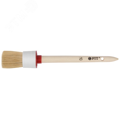 Изображение товара Кисть круглая, натуральная светлая щетина №10 (40 мм) (шт)