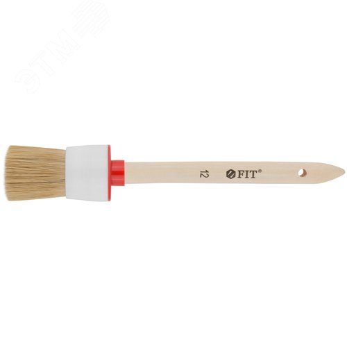 Изображение товара Кисть круглая, натуральная светлая щетина №12 (45 мм) (шт)