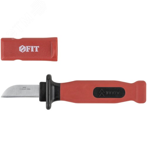 Изображение товара Нож изолированный 1000 В, нерж.сталь, 200 мм, лезвие 50 мм, прорезин.ручка (шт)