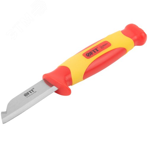 Нож изолированный 1000 В, нерж.сталь, 190 мм, лезвие 68 мм, прорезин.ручка - фото 2