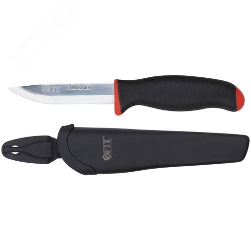 Изображение товара Нож строительный, нерж.сталь, прорезиненная ручка (шт)