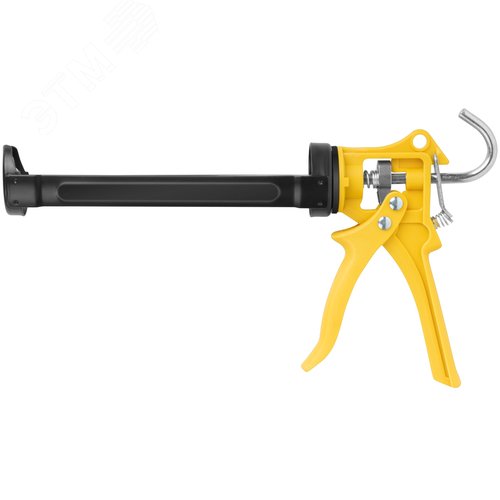 Пистолет для герметика 225 мм полукорпусной усиленный, полиамидная ручка, Профи - фото 1