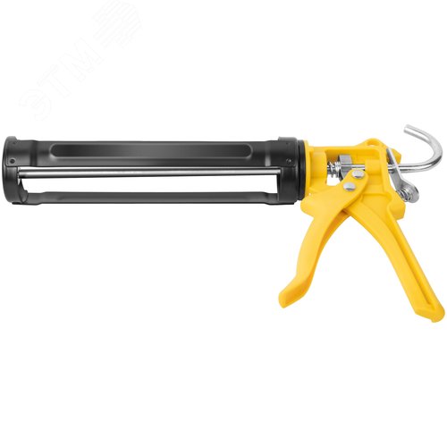 Пистолет для герметика 225 мм полукорпусной усиленный, полиамидная ручка, Профи - фото 4