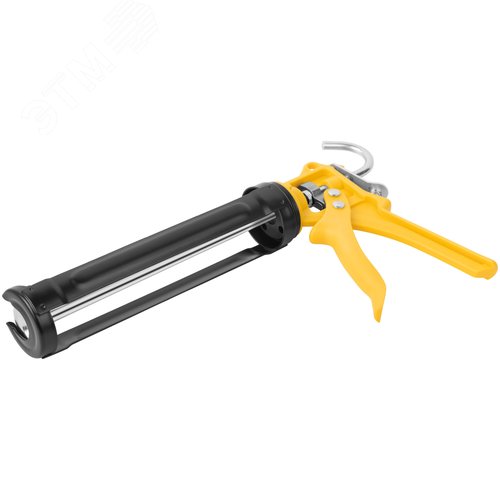 Пистолет для герметика 225 мм полукорпусной усиленный, полиамидная ручка, Профи - фото 3