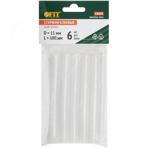 Стержни клеевые кристально прозрачные 11х100 мм, 6 шт. - фото 3