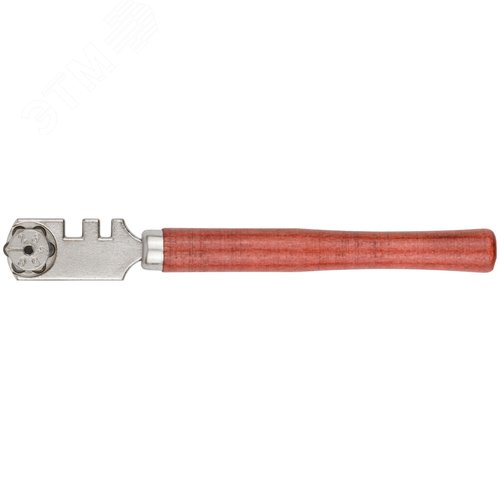 Изображение товара Стеклорез роликовый, 6 роликов, деревянная ручка (шт)