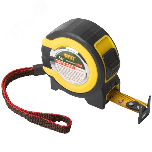 Изображение товара Рулетка прорезиненный корпус, двойной стопор ''Техно'' 3 м x 16 мм (шт)