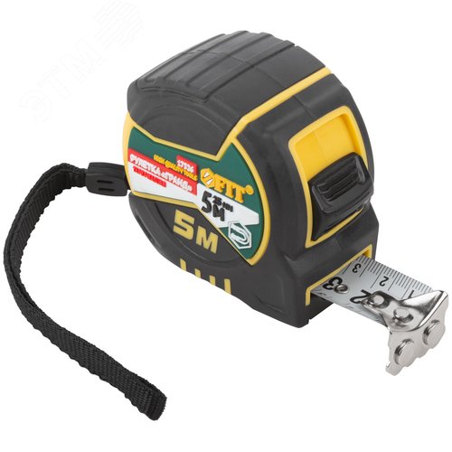 Изображение товара "Рулетка ""Гранд"", калибр.лента, нейлон.покр., магн.крючок, двойной стопор, прорезин.корпус 5 м х 25 мм" (шт)