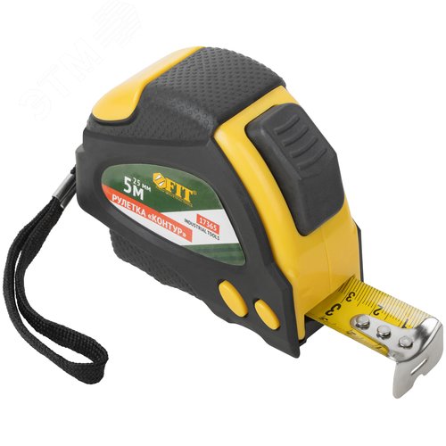 Изображение товара Рулетка ''Контур'' с автостопом, прорезиненный корпус 5 м x 25 мм (шт)