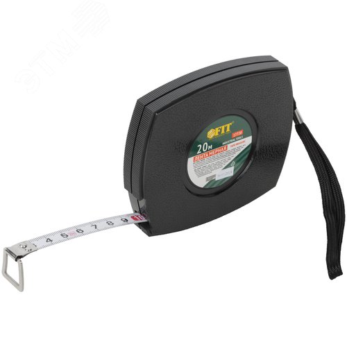 Изображение товара Рулетка, черный закрытый пластиковый корпус, стальная лента 20 м (шт)