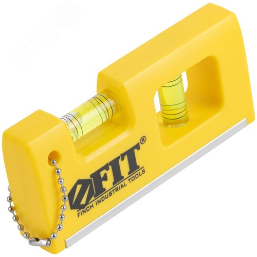 Уровень-брелок пластиковый, 2 глазка, магниты  100 мм - фото 2