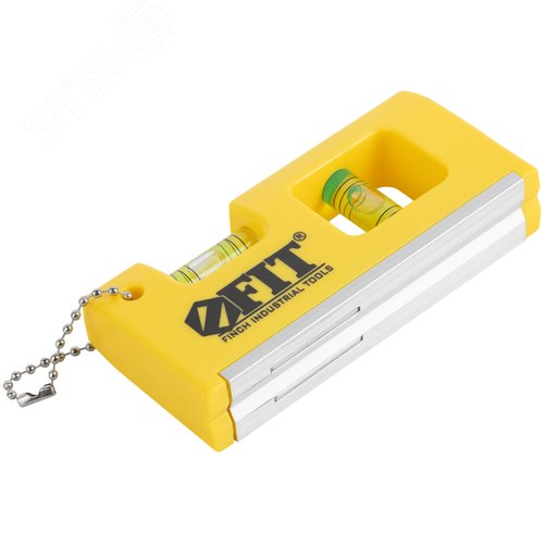 Уровень-брелок пластиковый, 2 глазка, магниты  100 мм - фото 4