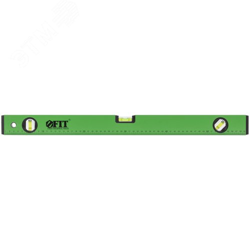 Изображение товара Уровень ''Техно'', 3 глазка, зеленый корпус, фрезерованная рабочая грань, шкала 600 мм (шт)