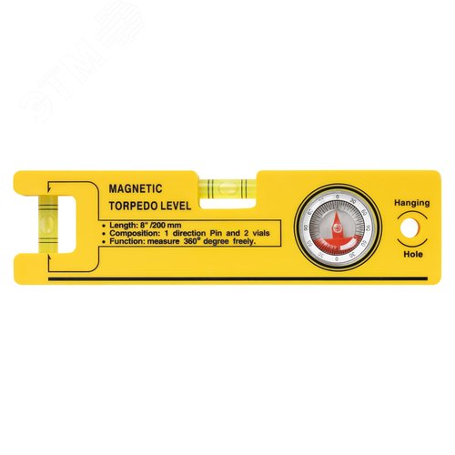 Изображение товара Уровень ''Мини'' пластиковый с угломером 200 мм (шт)