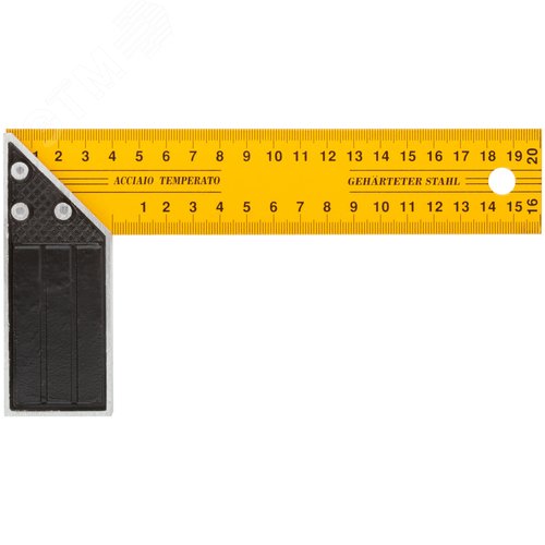 Изображение товара Угольник столярный желтый усиленный 200 мм (шт)