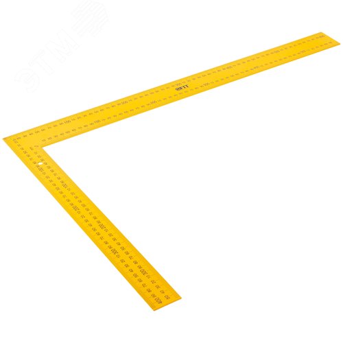Угольник столярный цельнометаллический желтый, крашеная шкала 400 x 600 мм - фото 2