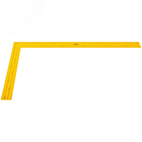 Угольник столярный цельнометаллический желтый, крашеная шкала 400 x 600 мм - фото 4