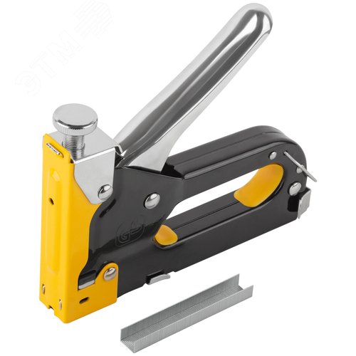 Изображение товара Степлер для узких скоб ''тип 53'' 4-14 мм, с регулировкой силы удара, металлический корпус (шт)
