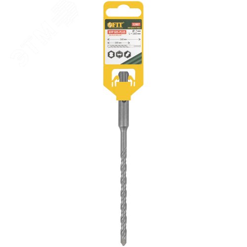 Бур по бетону SDS PLUS, Профи, W-образная вставка, двойная спираль, 7 х 160 мм - фото 3