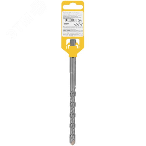 Бур по бетону SDS PLUS, Профи, W-образная вставка, двойная спираль, 10 х 160 мм - фото 4