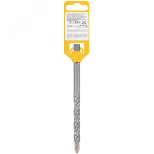 Бур по бетону SDS PLUS, Профи, W-образная вставка, двойная спираль, 12 х 160 мм - фото 4