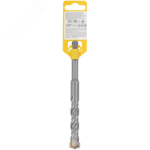 Бур по бетону SDS PLUS, Профи, W-образная вставка, двойная спираль, 16 х 160 мм - фото 4
