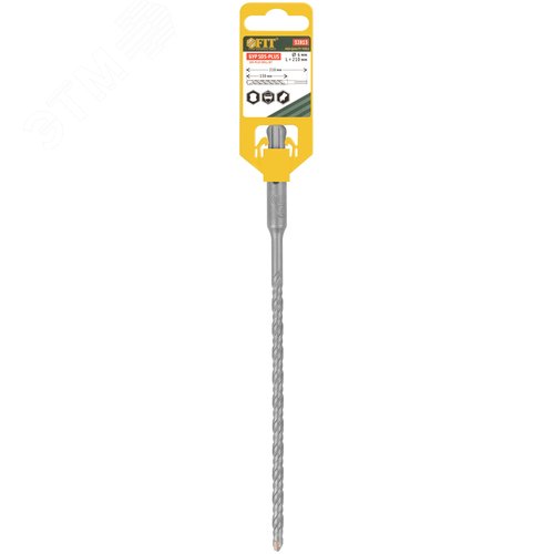 Бур по бетону SDS PLUS, Профи, W-образная вставка, двойная спираль, 6 х 210 мм - фото 3