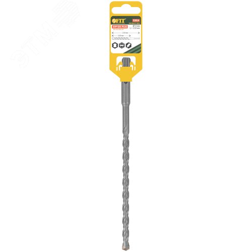 Бур по бетону SDS PLUS, Профи, W-образная вставка, двойная спираль, 8 х 210 мм - фото 3