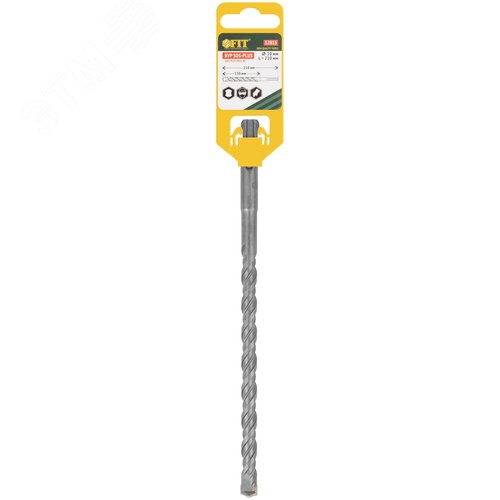 Бур по бетону SDS PLUS, Профи, W-образная вставка, двойная спираль, 10 х 210 мм - фото 3