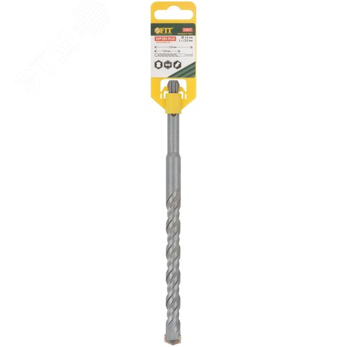 Бур по бетону SDS PLUS, Профи, W-образная вставка, двойная спираль, 14 х 210 мм - фото 3