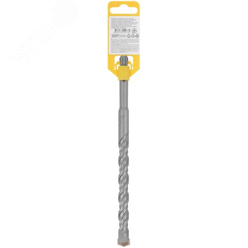Бур по бетону SDS PLUS, Профи, W-образная вставка, двойная спираль, 14 х 210 мм - фото 4