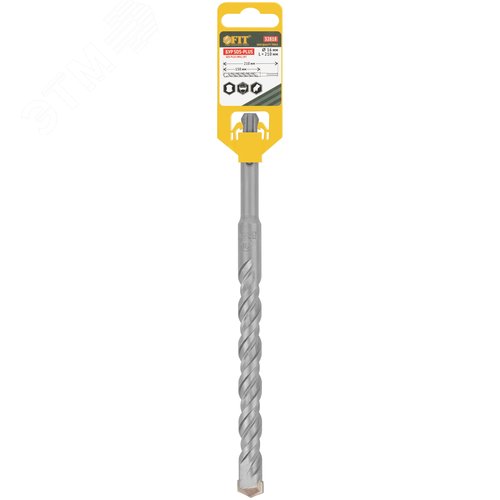 Бур по бетону SDS PLUS, Профи, W-образная вставка, двойная спираль, 16 х 210 мм - фото 3