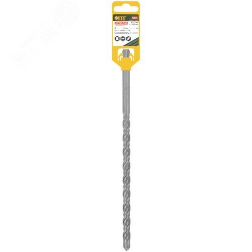 Бур по бетону SDS PLUS, Профи, W-образная вставка, двойная спираль, 12 х 260 мм - фото 3