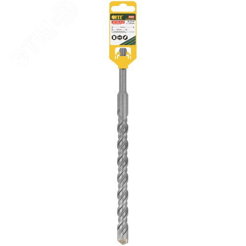 Бур по бетону SDS PLUS, Профи, W-образная вставка, двойная спираль, 18 х 260 мм - фото 3