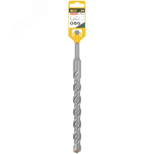 Бур по бетону SDS PLUS, Профи, W-образная вставка, двойная спираль, 20 х 260 мм - фото 3