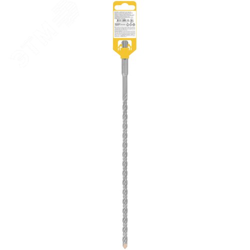 Бур по бетону SDS PLUS, Профи, W-образная вставка, двойная спираль, 8 х 310 мм - фото 4