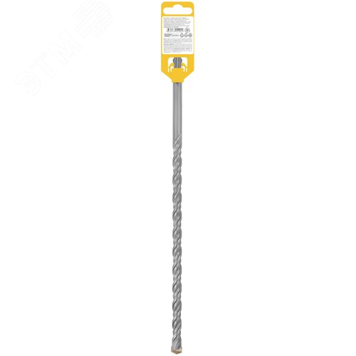 Бур по бетону SDS PLUS, Профи, W-образная вставка, двойная спираль, 12 х 310 мм - фото 4