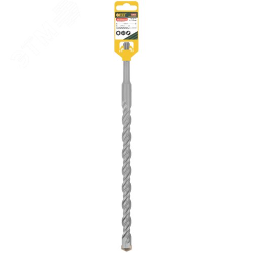 Бур по бетону SDS PLUS, Профи, W-образная вставка, двойная спираль, 18 х 310 мм - фото 3