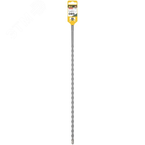 Бур по бетону SDS PLUS, Профи, W-образная вставка, двойная спираль, 10 х 460 мм - фото 3