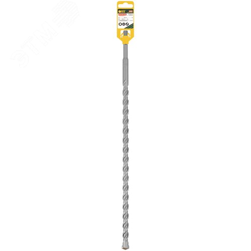 Бур по бетону SDS PLUS, Профи, W-образная вставка, двойная спираль, 16 х 460 мм - фото 3