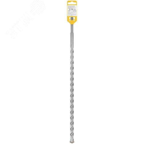 Бур по бетону SDS PLUS, Профи, W-образная вставка, двойная спираль, 16 х 460 мм - фото 4