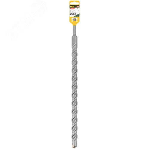 Бур по бетону SDS PLUS, Профи, W-образная вставка, двойная спираль, 25 х 460 мм - фото 3