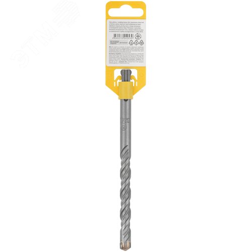 Бур по бетону SDS-PLUS, Профи, крестообразная вставка, двойная спираль, 12 х 160 мм - фото 4