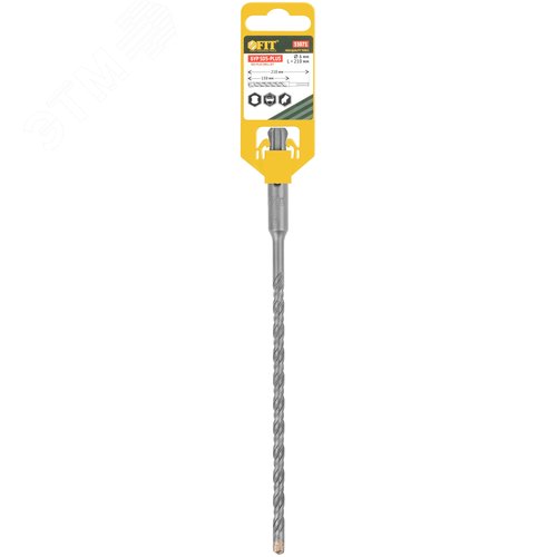 Бур по бетону SDS-PLUS, Профи, крестообразная вставка, двойная спираль, 6 х 210 мм - фото 3