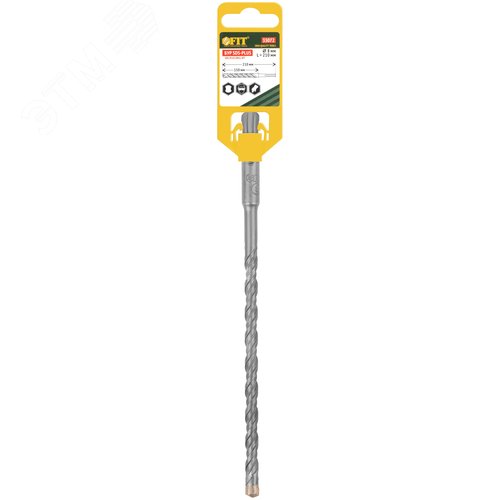 Бур по бетону SDS-PLUS, Профи, крестообразная вставка, двойная спираль, 8 х 210 мм - фото 3