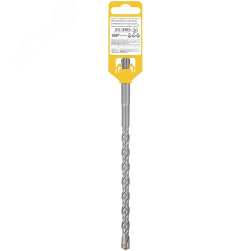 Бур по бетону SDS-PLUS, Профи, крестообразная вставка, двойная спираль, 10 х 210 мм - фото 4