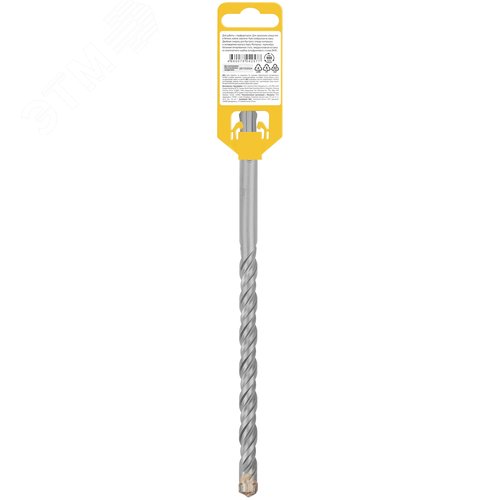 Бур по бетону SDS-PLUS, Профи, крестообразная вставка, двойная спираль, 12 х 210 мм - фото 4