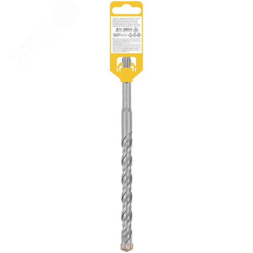 Бур по бетону SDS-PLUS, Профи, крестообразная вставка, двойная спираль, 14 х 210 мм - фото 4